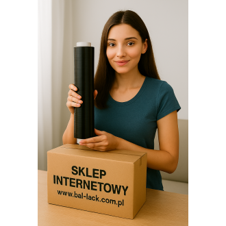 Folia stretch ręczna czarna 1,50kg  23mic Wysyłka GRATIS!