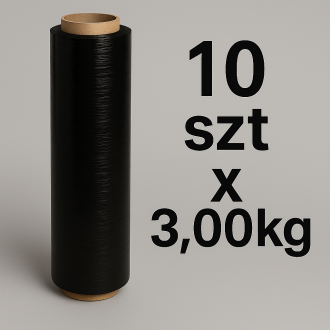 Folia stretch ręczna 23mic czarna 500mm/250m 3kg Wysyłka GRATIS!