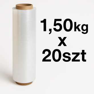 Folia stretch ręczna transparent 23mic 500mm/120m 1,50kg
