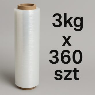 Folia stretch ręczna transparent 23mic  3,00kg 360szt