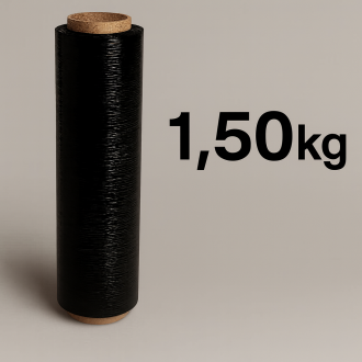 Folia stretch czarna 23mic waga 1,50kg  500mm/120m