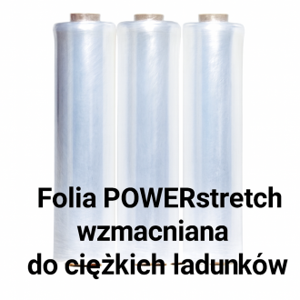 Folia ręczna POWERstretch 23mic 160m Gruba i mocna folia 15szt.