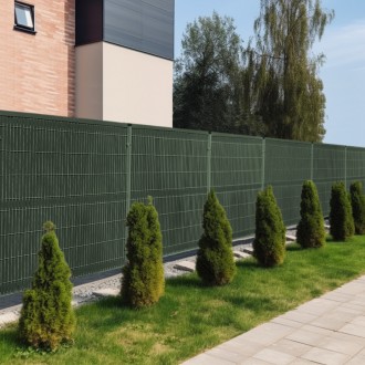 Listwy ogrodzeniowe pionowe szerokie 153 x250 RD12 zielona